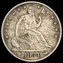 1854-O Seated Liberty Half Dollar CLOSELY UNCIRCUL CLOSELY UNCIRCULATED