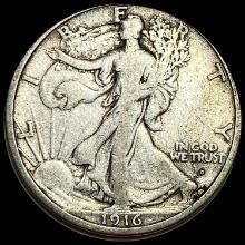 1916-D Walking Liberty Half Dollar LIGHTLY CIRCULATED