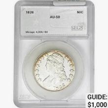 1826 Capped Bust Half Dollar SEGS AU50