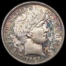 1903-O Barber Dime CHOICE AU