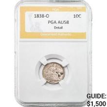 1838-O Seated Liberty Dime PGA AU58