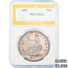 1877 Silver Trade Dollar PGA MS63
