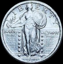 1917 Type 1 Standing Liberty Quarter CHOICE AU