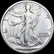 1916 Walking Liberty Half Dollar ABOUT UNCIRCULATED