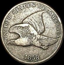 1858 Copper-Nickel Flying Eagle Cent NICELY CIRCULATED