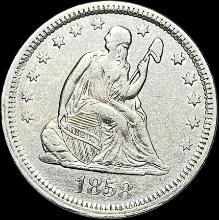 1858-O Silver Seated Liberty Quarter CLOSELY UNCIRCULATED