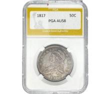1817 Capped Bust Half Dollar PGA AU58
