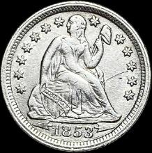 1853 Arrows Seated Liberty Dime CLOSELY UNCIRCULATED