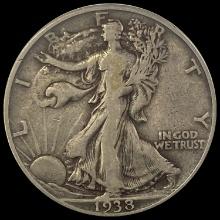 1938-D Walking Liberty Half Dollar LIGHTLY CIRCULATED