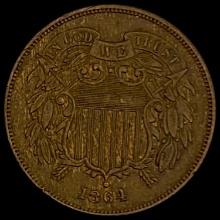 1864 Two-Cent Piece CLOSELY UNCIRCULATED CLOSELY UNCIRCULATED