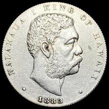 1883 Kingdom of Hawaii Half Dollar NEARLY UNCIRCULATED