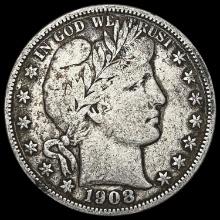 1908-O Barber Half Dollar LIGHTLY CIRCULATED LIGHTLY CIRCULATED