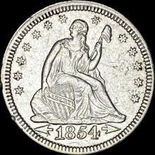 1854 Arrows Seated Liberty Quarter CLOSELY UNCIRCULATED