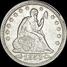 1853 Arrows Seated Liberty Silver Quarter CLOSELY UNCIRCULATED