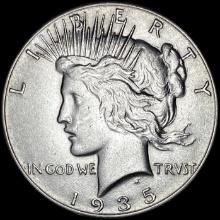 1935 Silver Peace Dollar NEARLY UNCIRCULATED
