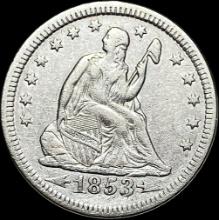 1853 Arrows Seated Liberty Quarter CLOSELY UNCIRCULATED