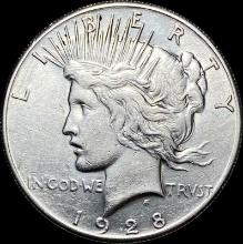 1928 Peace Silver Dollar LIGHTLY CIRCULATED