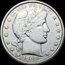 1908 Barber Half Dollar NEARLY UNCIRCULATED