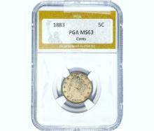 1883 Liberty Victory Nickel PGA MS63 Cents