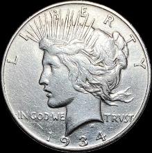 1934 Silver Peace Dollar CLOSELY UNCIRCULATED