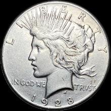 1928 Silver Peace Dollar CLOSELY UNCIRCULATED