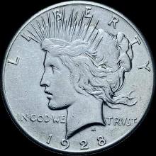 1928 Silver Peace Dollar CLOSELY UNCIRCULATED
