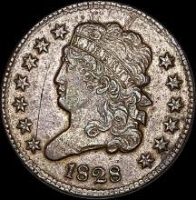 1828 Copper Half Cent CLOSELY UNCIRCULATED