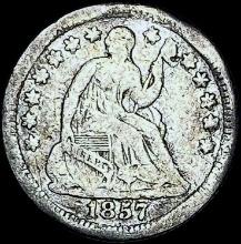 1857-O Silver Half Dime NICELY CIRCULATED