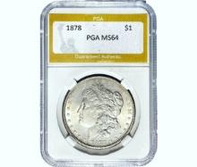 1878 Morgan Silver Dollar PGA MS64