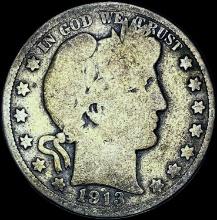 1913 Barber Half Dollar NICELY CIRCULATED