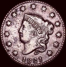 1821 Large Cent CLOSELY UNCIRCULATED