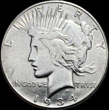 1934 Peace Silver Dollar CLOSELY UNCIRCULATED
