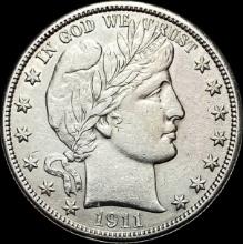 1911 Silver Half Dollar (Barber) CLOSELY UNCIRCULATED