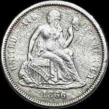 1866 Seated Liberty Dime LIGHTLY CIRCULATED