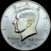 1998-S Kennedy Half Dollar GEM BU