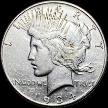 1934 Peace Silver Dollar CLOSELY UNCIRCULATED