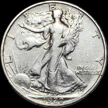 1920-S Silver Half Dollar Walking Liberty LIGHTLY CIRCULATED