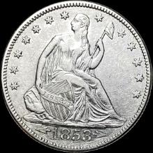 1853 Arrows Seated Liberty Half Dollar CLOSELY UNCIRCULATED
