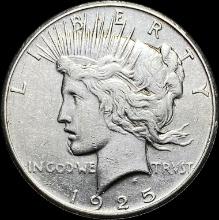 1925 Silver Peace Dollar NEARLY UNCIRCULATED