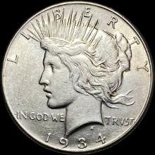 1934 Silver Peace Dollar CLOSELY UNCIRCULATED