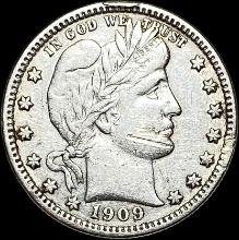 1909 Silver Barber Quarter HIGH GRADE
