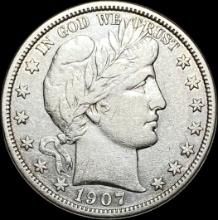 1907 Barber Half Dollar NEARLY UNCIRCULATED