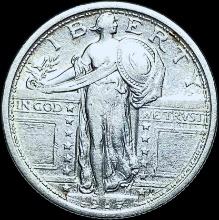 1917 Type 1 Standing Liberty Quarter CHOICE AU