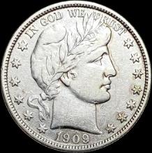 1909 Barber Half Dollar LIGHTLY CIRCULATED