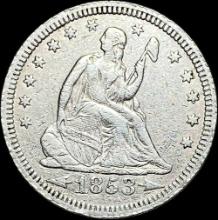 1853 Arrows Seated Liberty Quarter LIGHTLY CIRCULATED