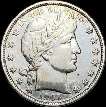 1903 Barber Silver Half Dollar CLOSELY UNCIRCULATED