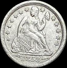 1853 Arrows Seated Liberty Dime NEARLY UNCIRCULATED