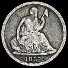 1837 Seated Liberty Half Dime NICELY CIRCULATED