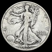 1920-D Walking Liberty Half Dollar LIGHTLY CIRCULATED