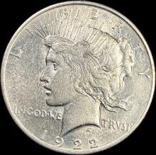1922 Silver Peace Dollar NEARLY UNCIRCULATED